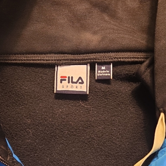 Fila Kids Black and Blue Puffer Jacket - Picture 2 of 4